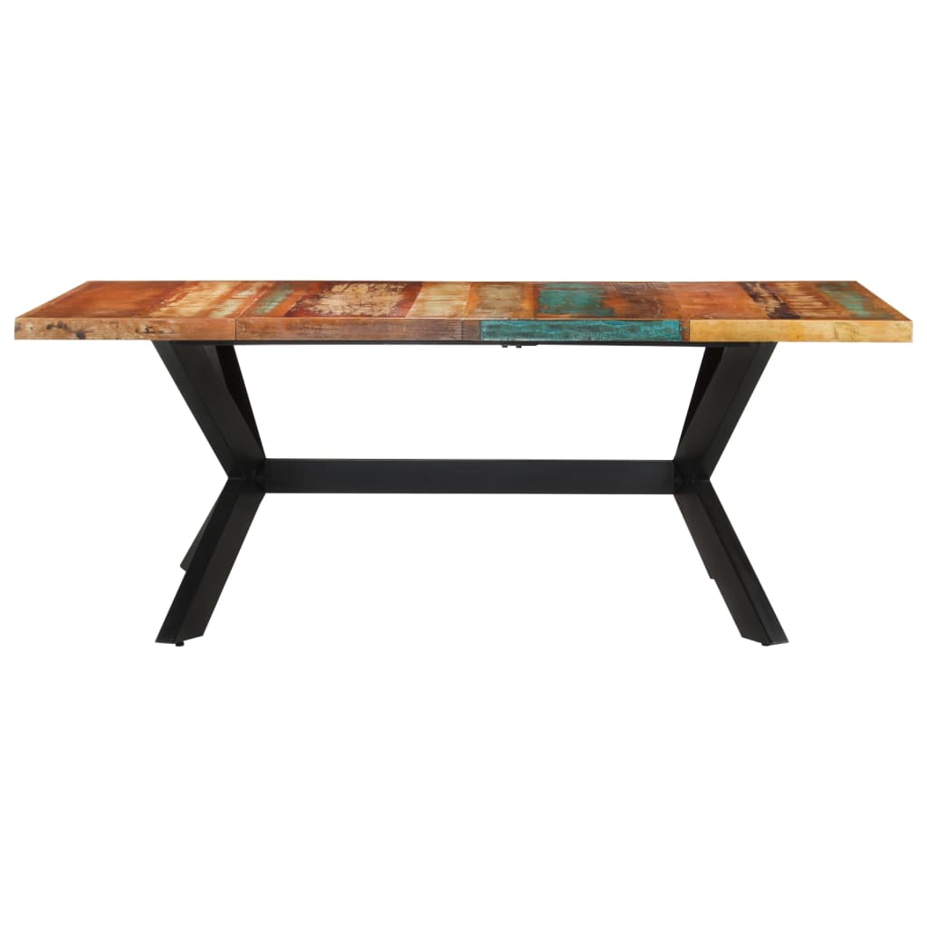 Mesa de jantar 200x100x74 cm madeira recuperada maciça