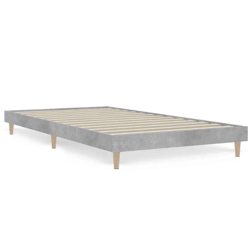 Estrutura de cama 90x190 cm derivados de madeira cinza cimento