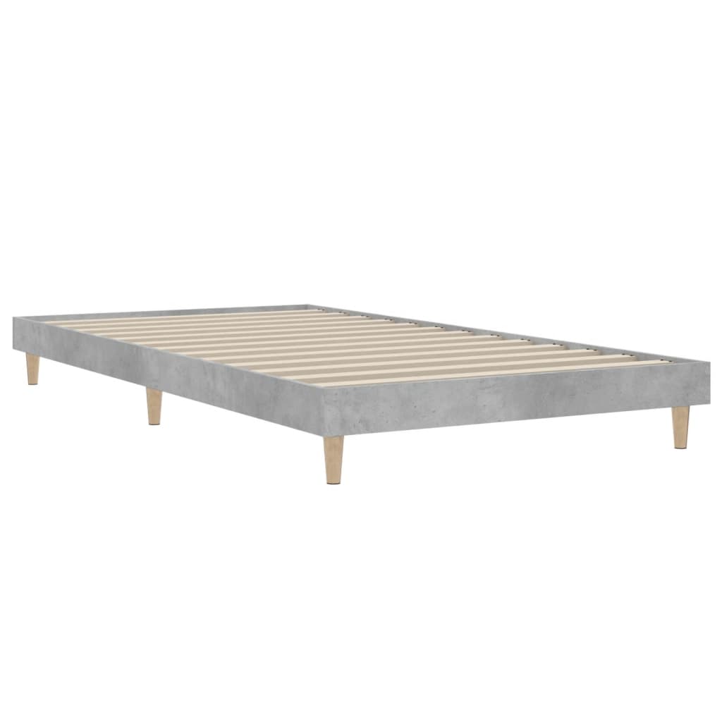 Estrutura de cama 90x190 cm derivados de madeira cinza cimento