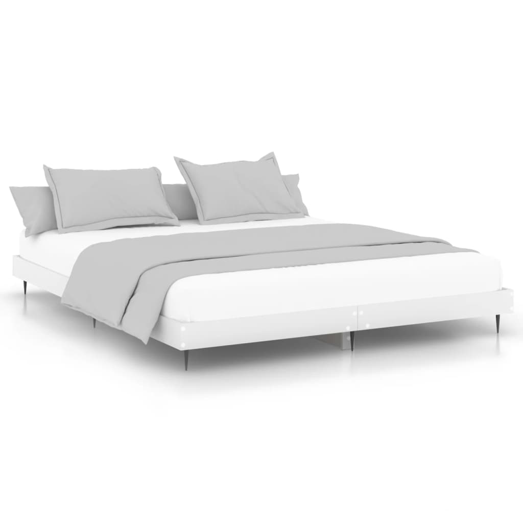 Estrutura de cama 150x200 cm derivados de madeira branco