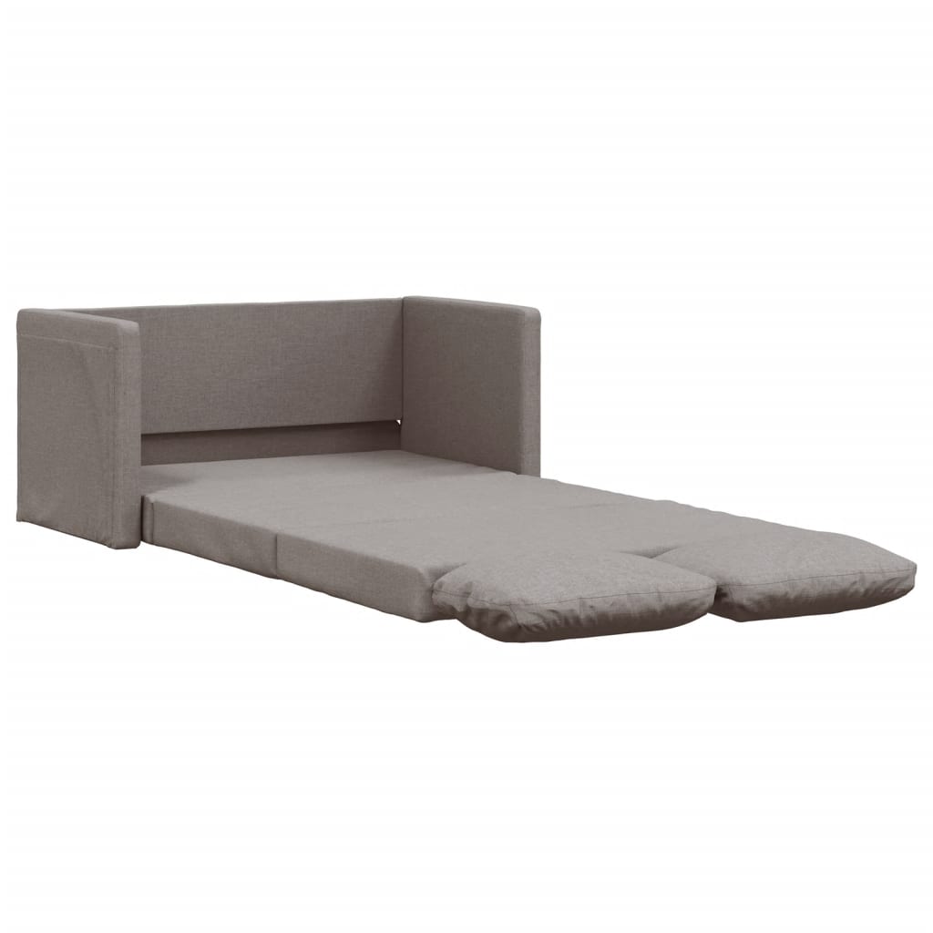 Sofá-cama sem pés 112x174x55 cm tecido cinza-acastanhado