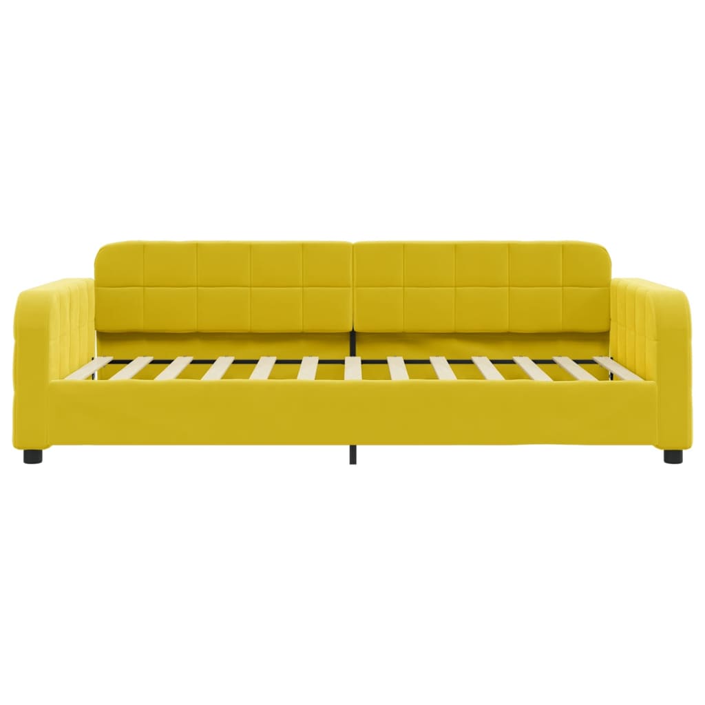 Sofá-cama 80x200 cm veludo amarelo