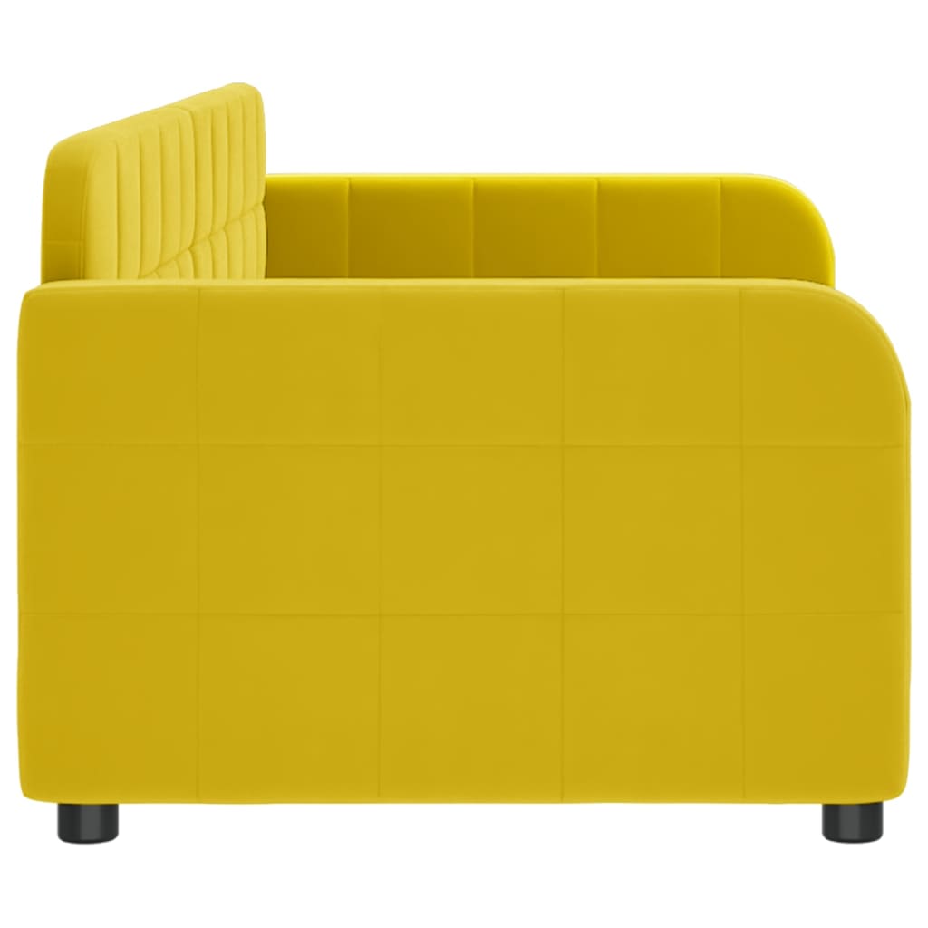 Sofá-cama 80x200 cm veludo amarelo