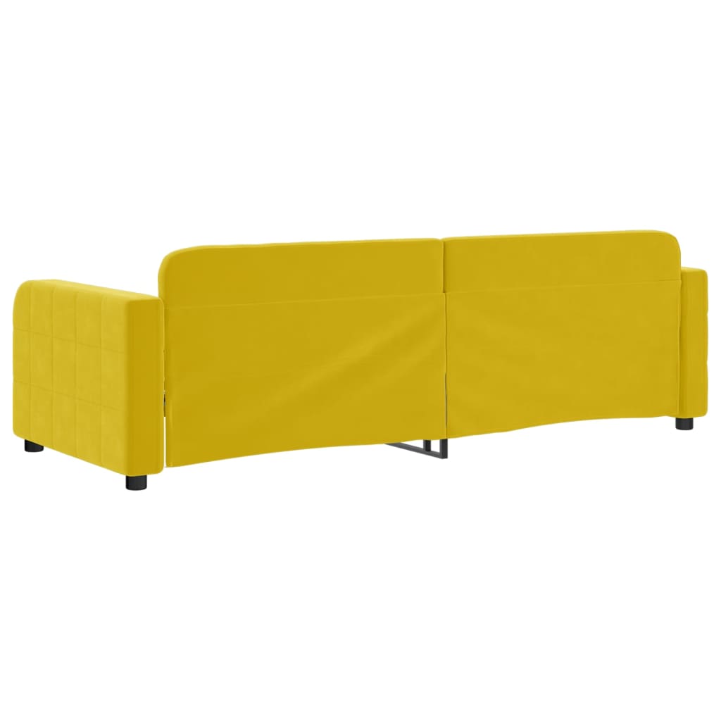 Sofá-cama 80x200 cm veludo amarelo