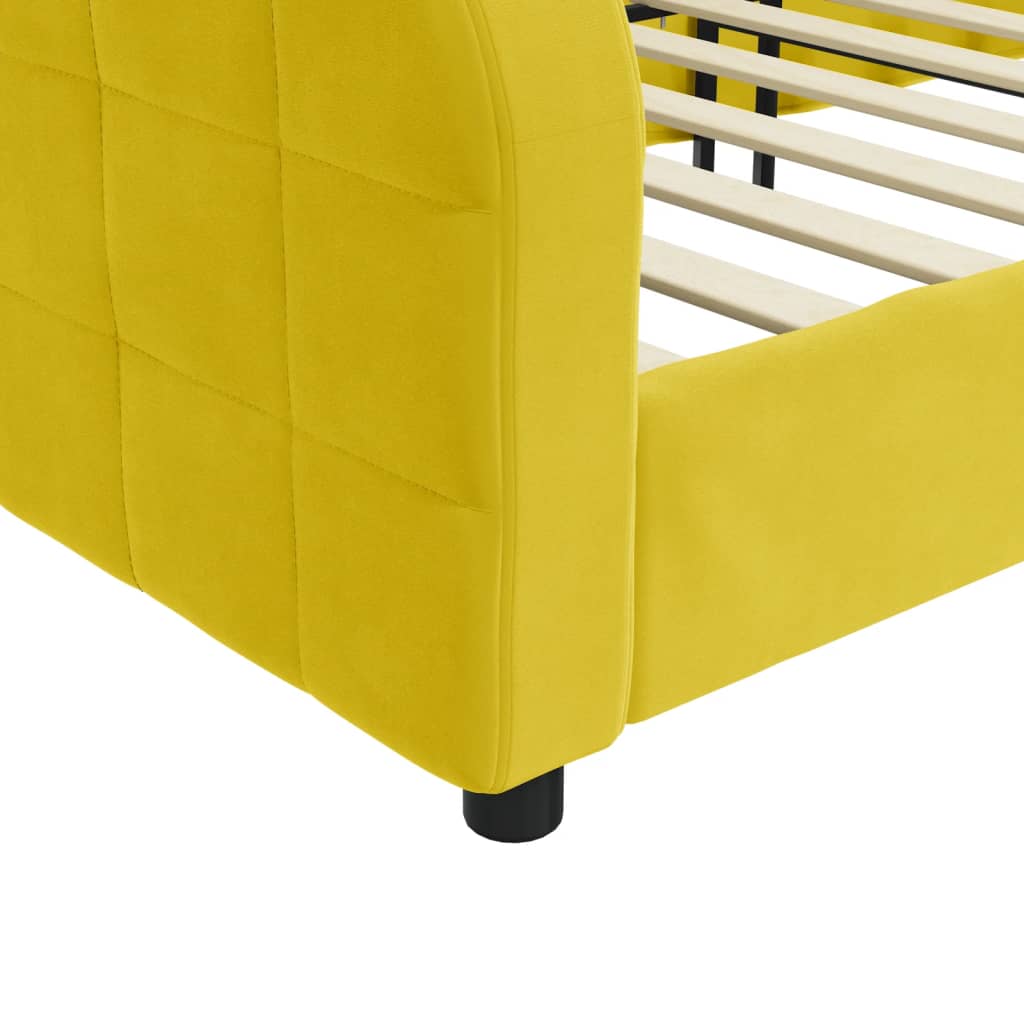 Sofá-cama 80x200 cm veludo amarelo