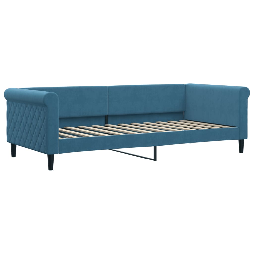 Sofá-cama 90x200 cm veludo azul