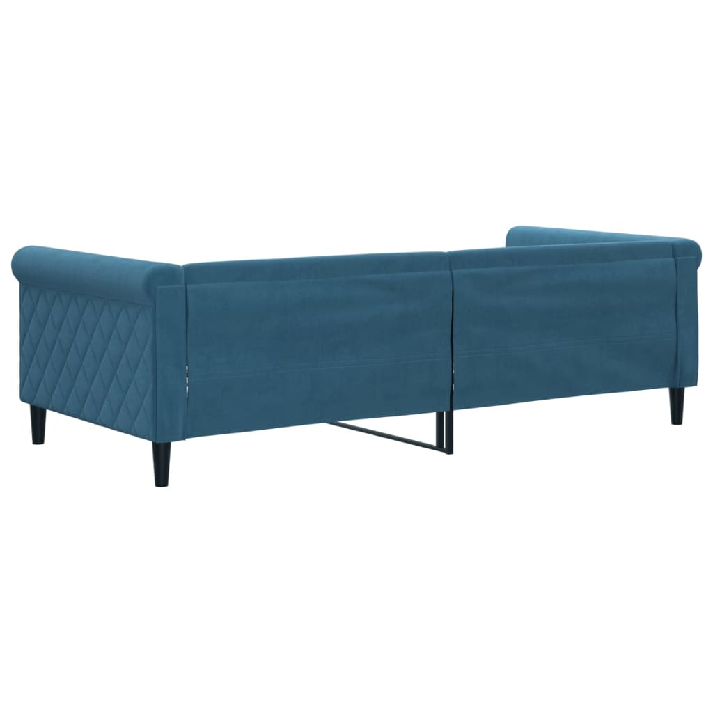 Sofá-cama 90x200 cm veludo azul