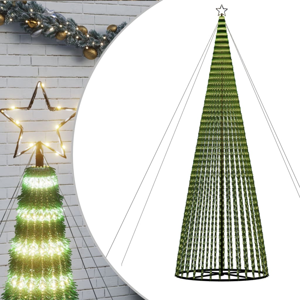 Iluminação p/ árvore de Natal cone 1544 LED 500cm branco quente