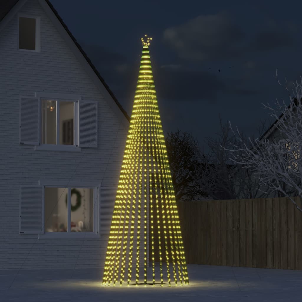 Iluminação p/ árvore de Natal cone 1544 LED 500cm branco quente