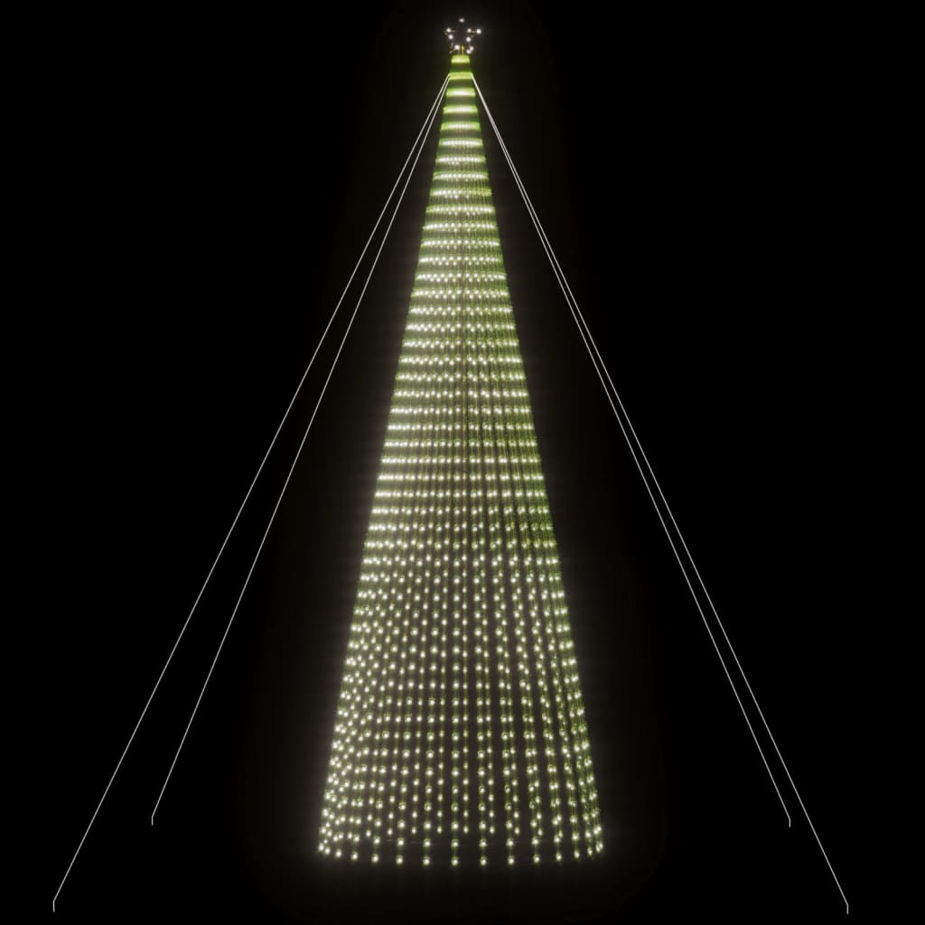 Árvore de Natal luminosa em cone 1544 LEDs 500 cm branco frio