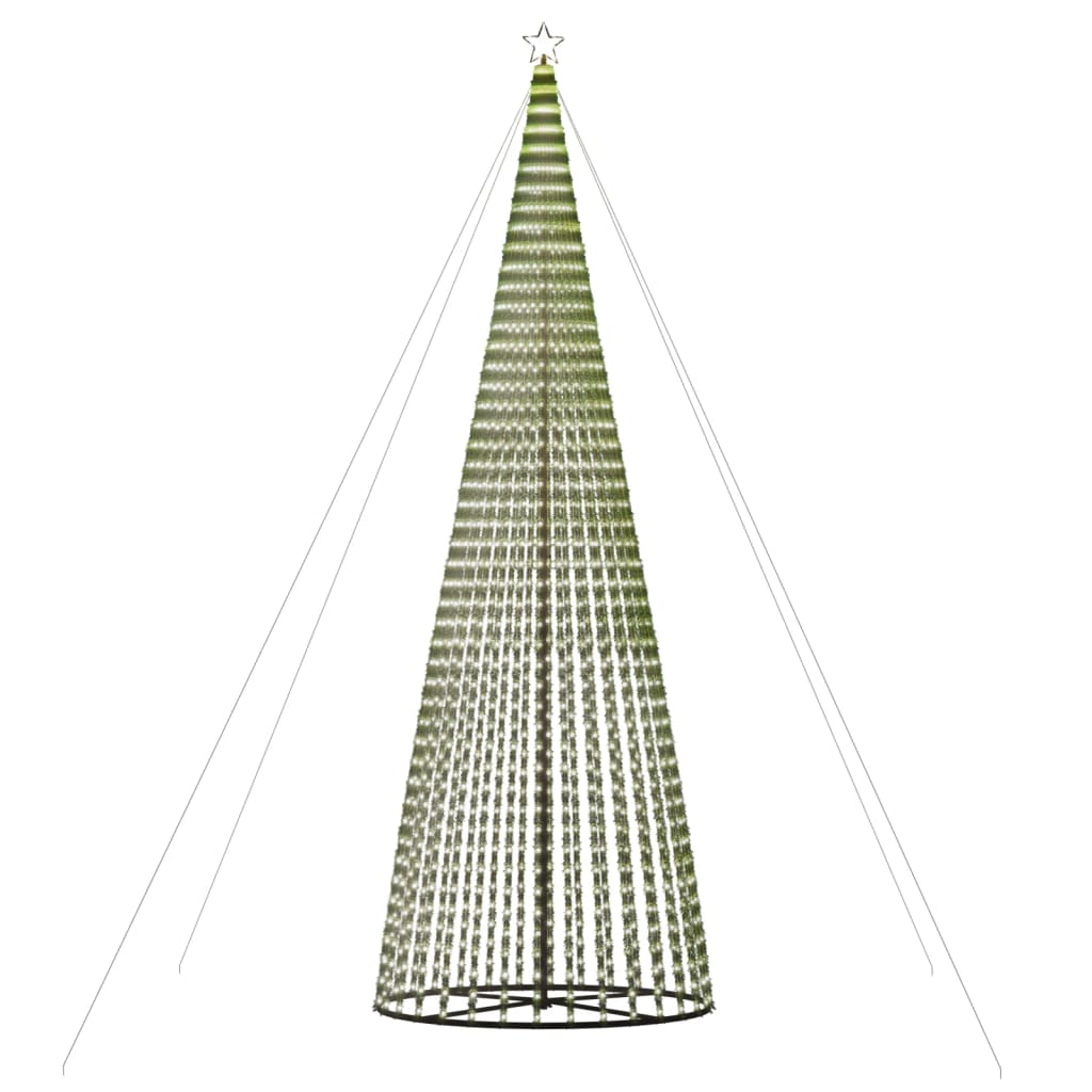 Árvore de Natal luminosa em cone 1544 LEDs 500 cm branco frio