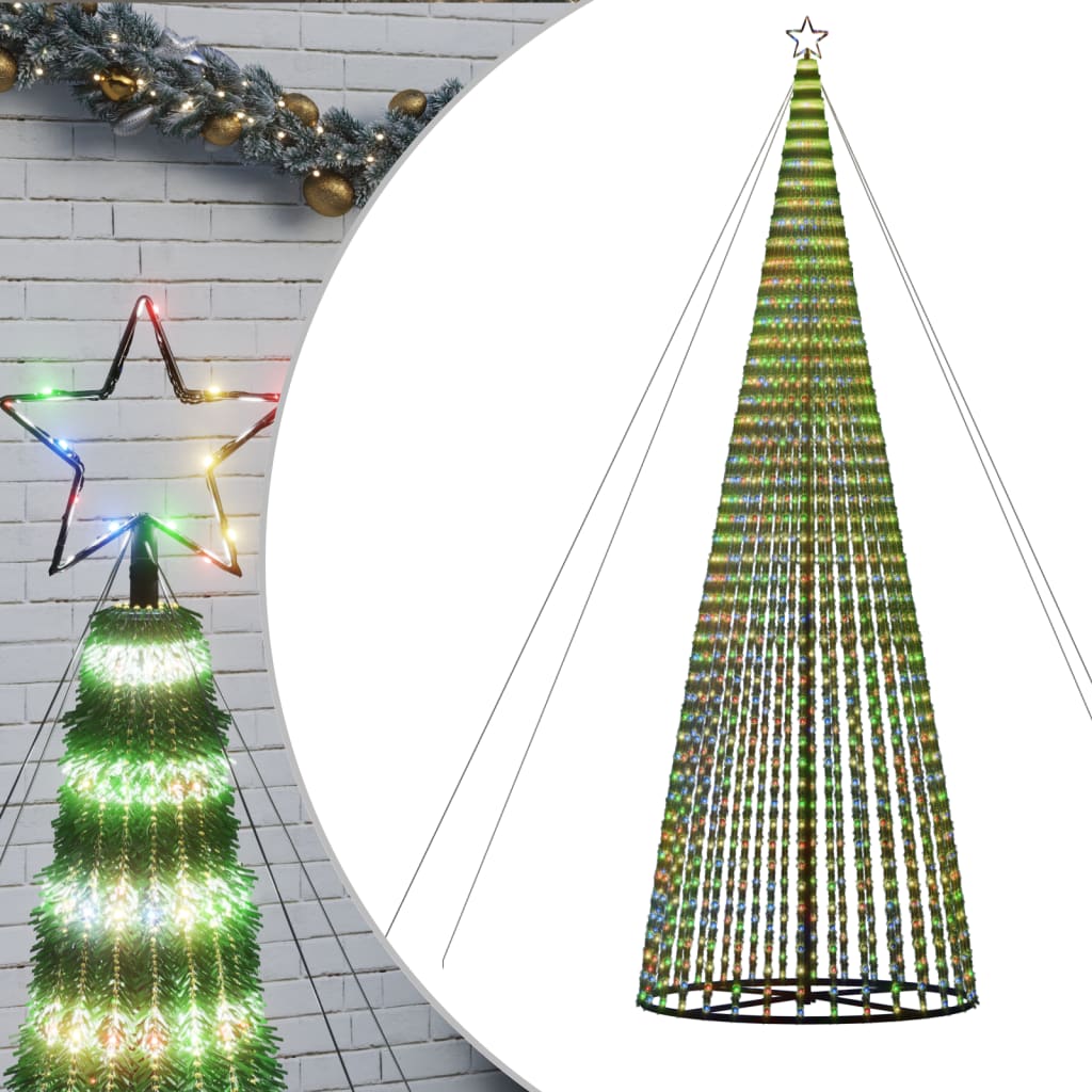 Árvore de Natal luminosa em cone 1544 luzes LED 500 cm colorido