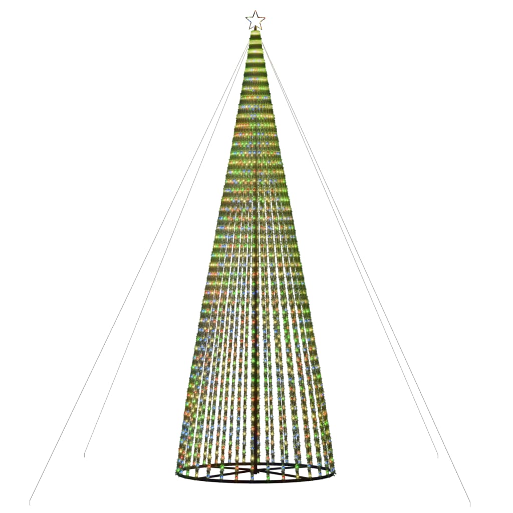 Árvore de Natal luminosa em cone 1544 luzes LED 500 cm colorido