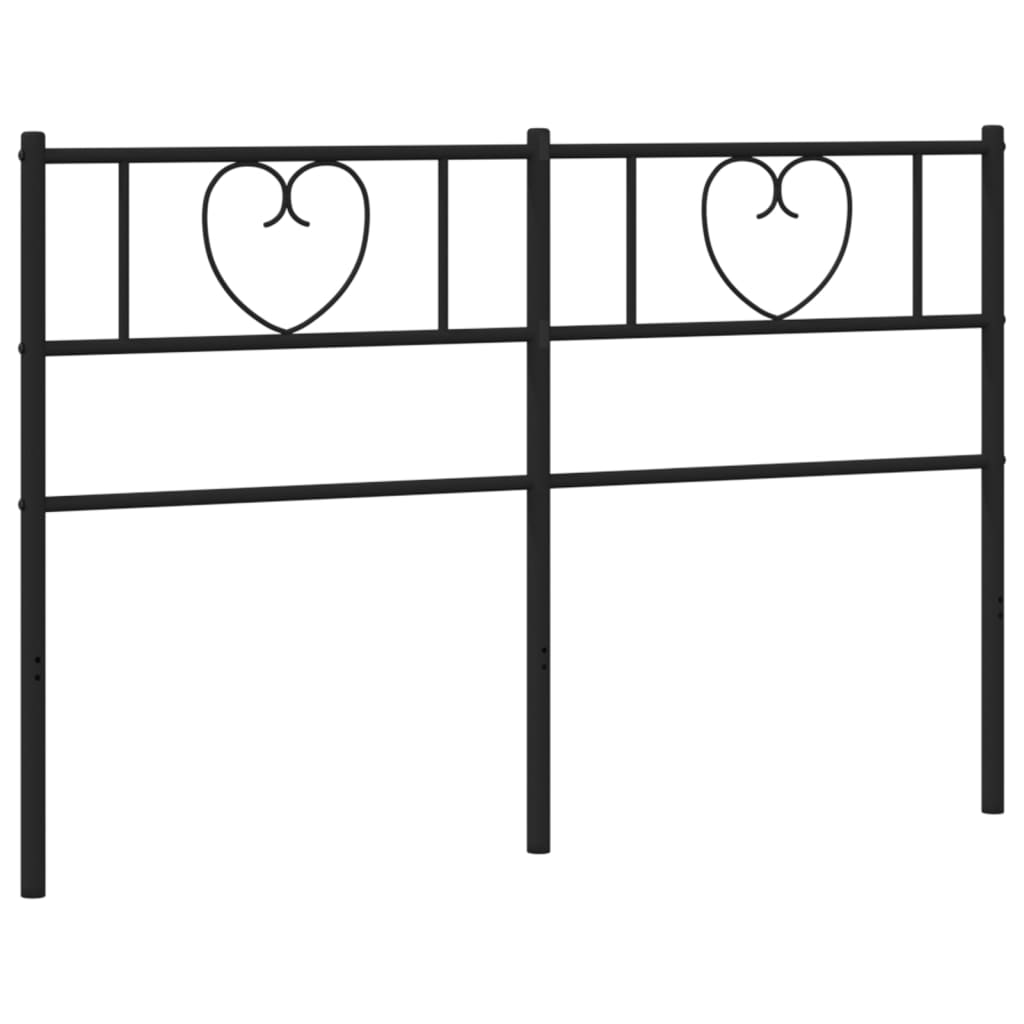 Cabeceira de cama 135 cm metal preto