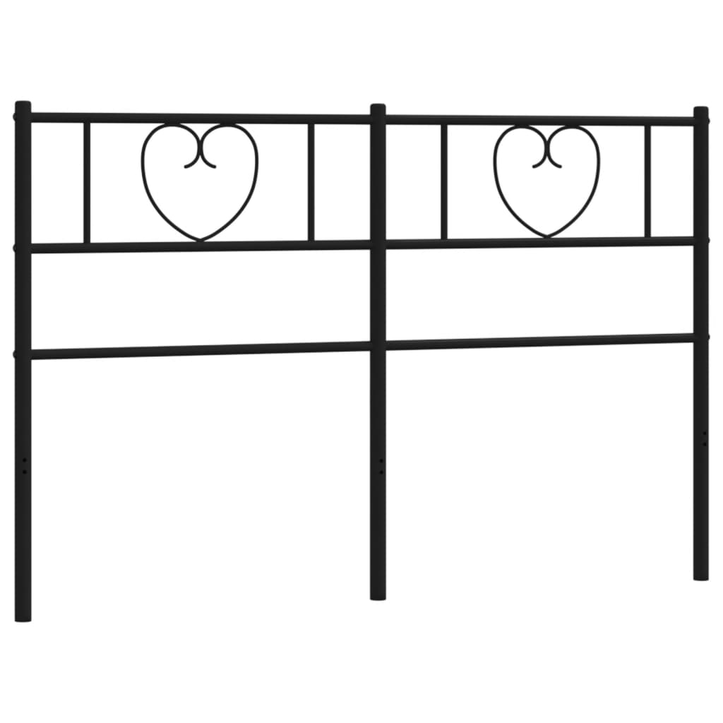 Cabeceira de cama 135 cm metal preto