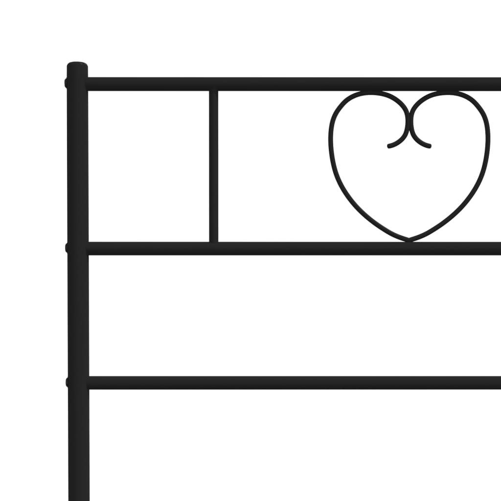 Cabeceira de cama 135 cm metal preto