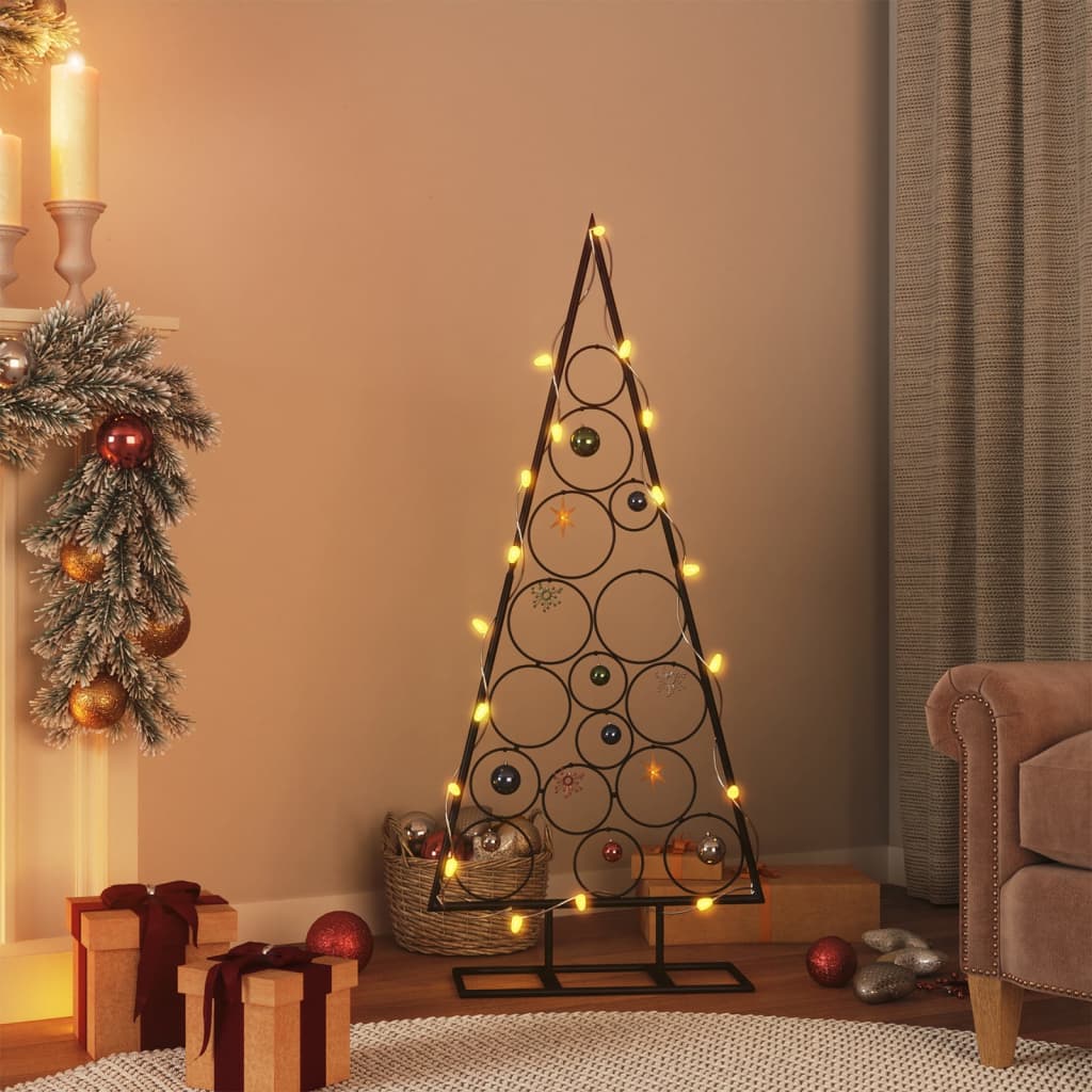 Árvore de Natal para decoração 125 cm metal preto