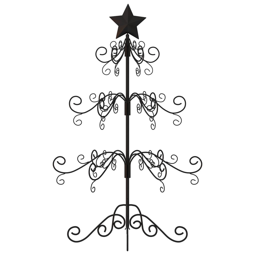 Árvore de Natal para decoração 90 cm metal preto