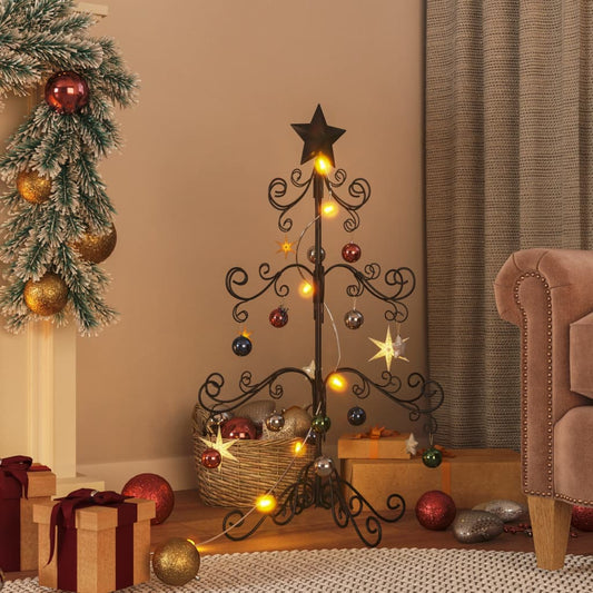 Árvore de Natal para decoração 90 cm metal preto