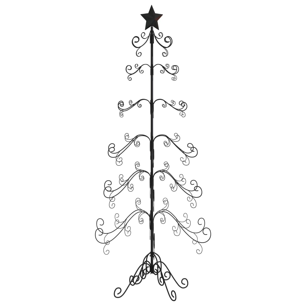 Árvore de Natal para decoração 180 cm metal preto