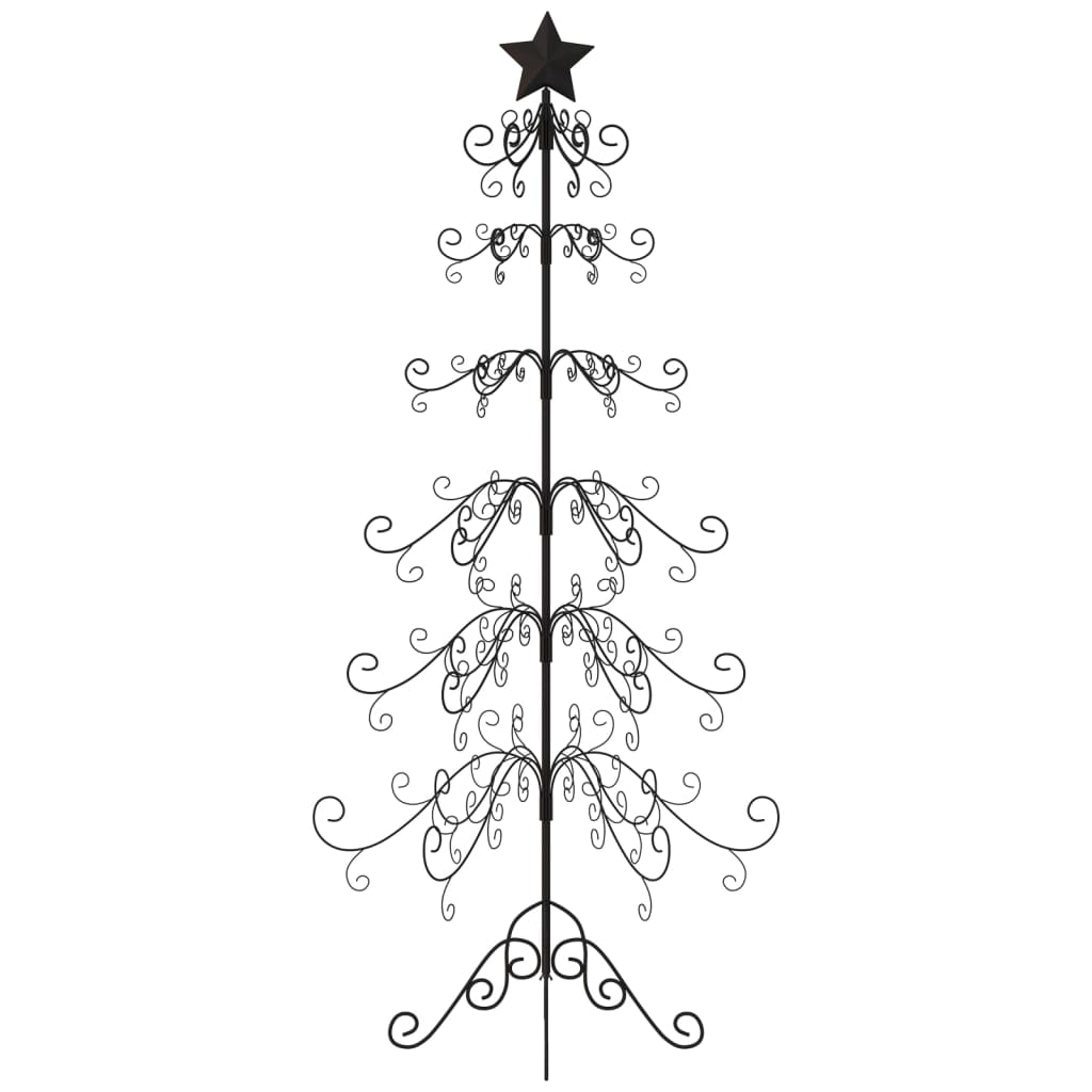 Árvore de Natal para decoração 180 cm metal preto