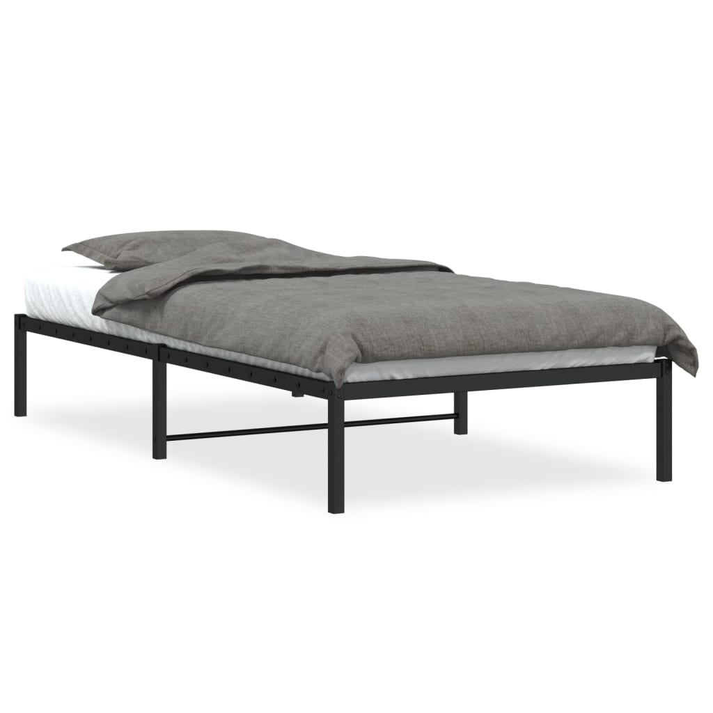 Estrutura de cama 100x200 cm metal preto