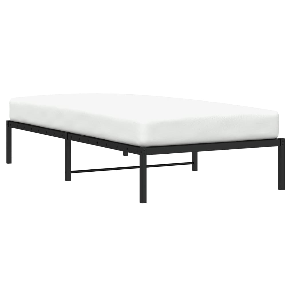 Estrutura de cama 100x200 cm metal preto