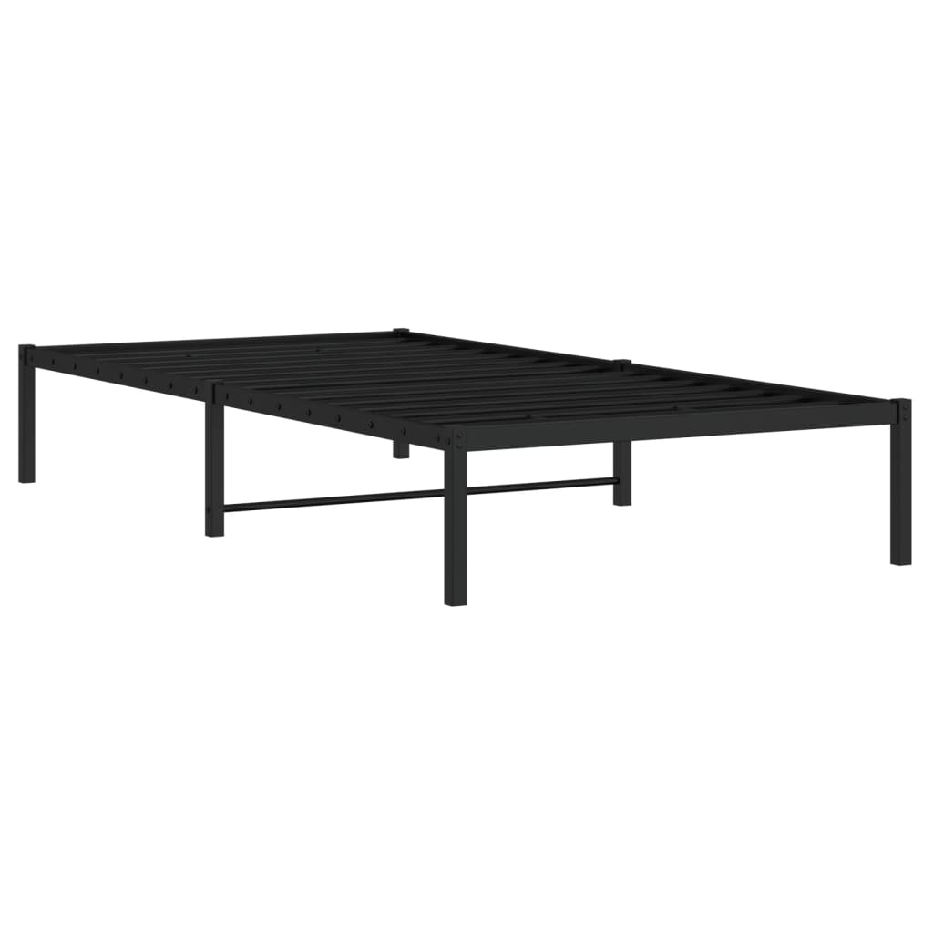 Estrutura de cama 100x200 cm metal preto