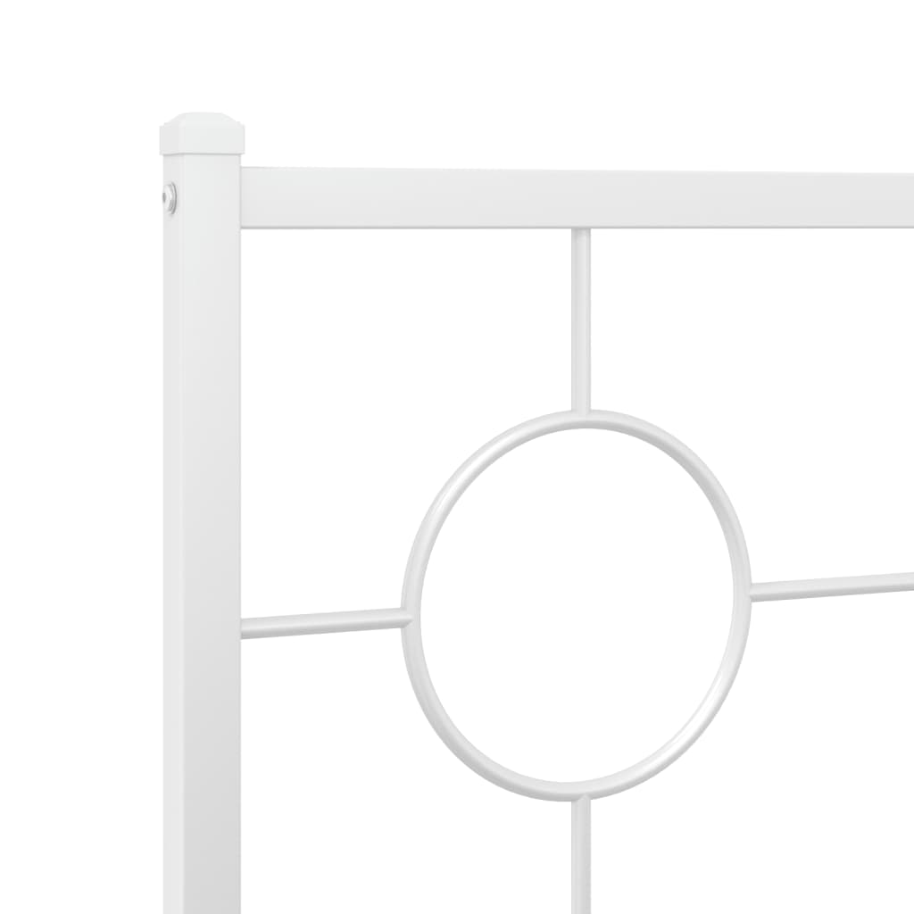 Estrutura de cama com cabeceira 90x190 cm metal branco