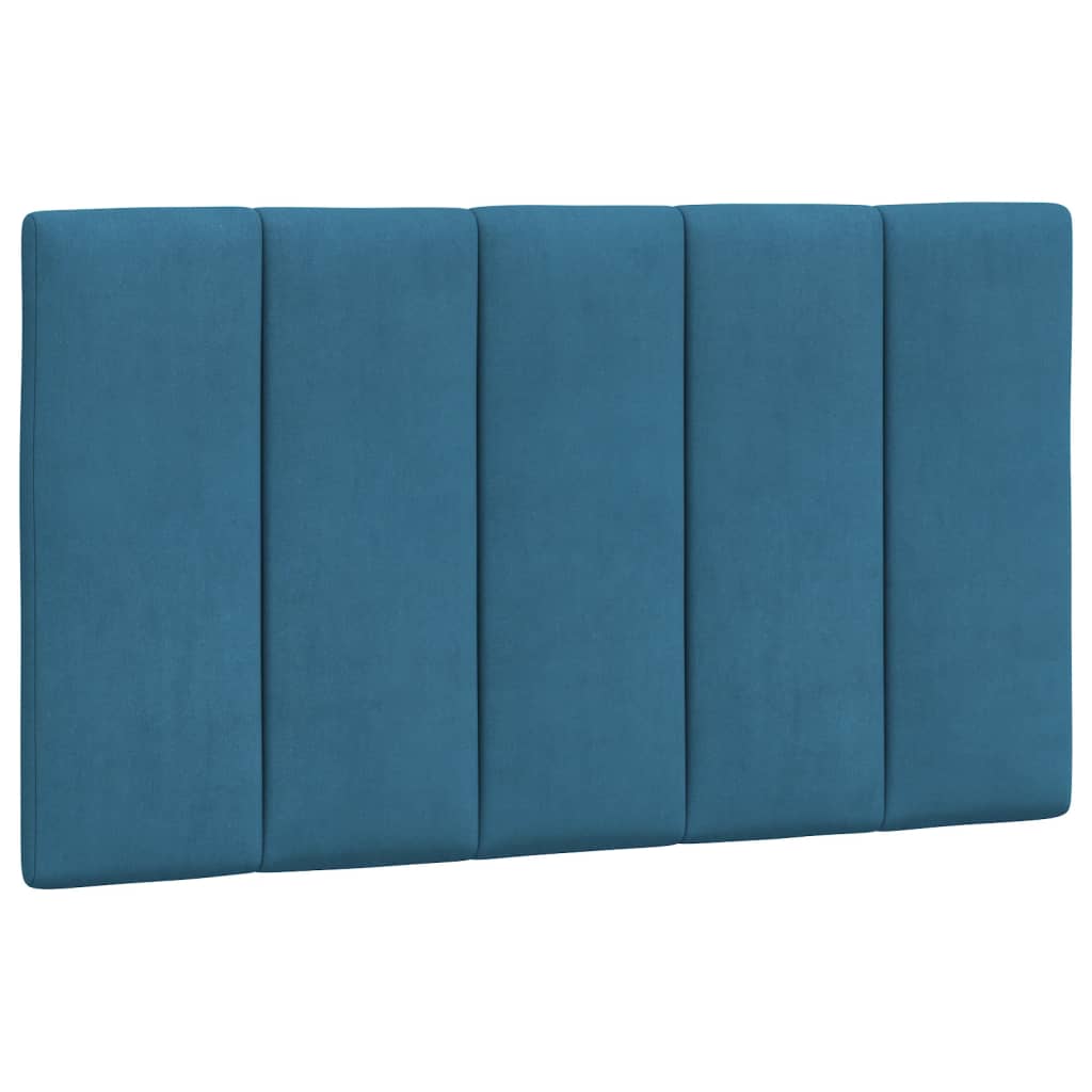 Estrutura de cama com cabeceira 90x200 cm veludo azul