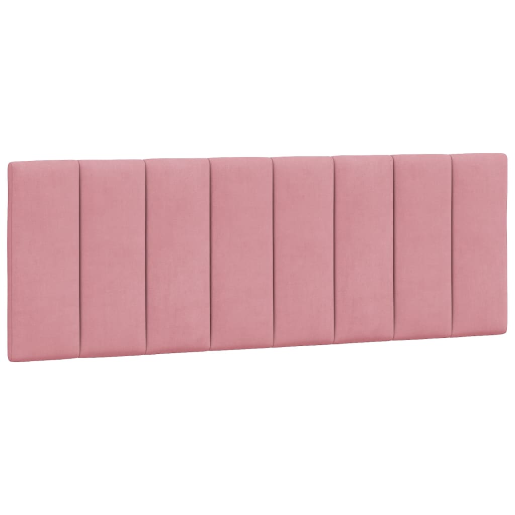 Estrutura de cama c/ luzes LED 140x190 cm veludo rosa