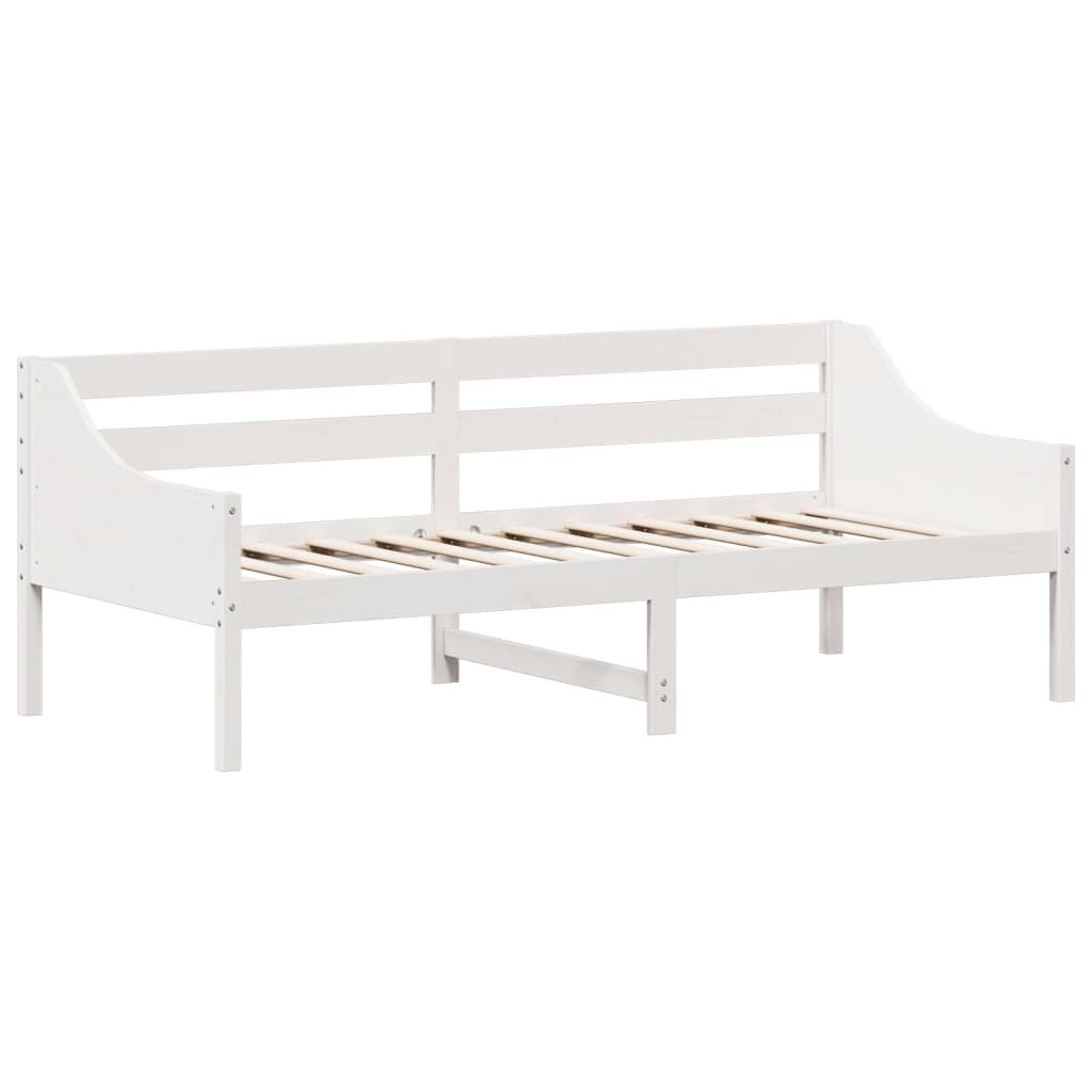 Sofá-cama 80x200 cm madeira de pinho maciça branco