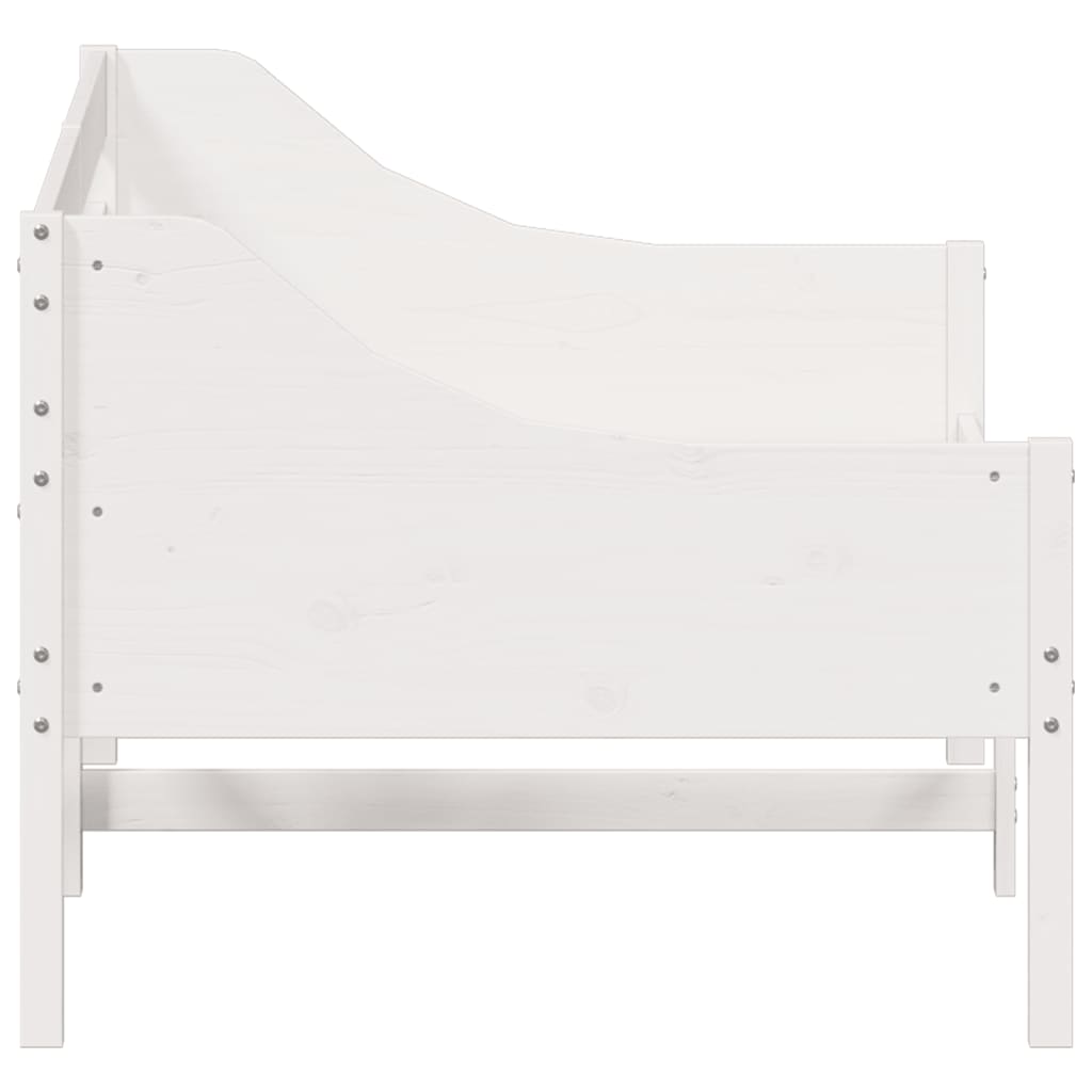 Sofá-cama 80x200 cm madeira de pinho maciça branco