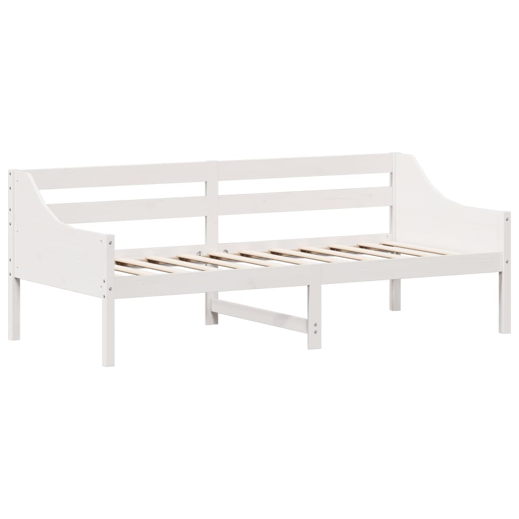 Sofá-cama 90 x 200 cm madeira de pinho maciça branco