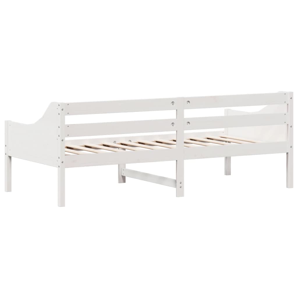 Sofá-cama 90 x 200 cm madeira de pinho maciça branco