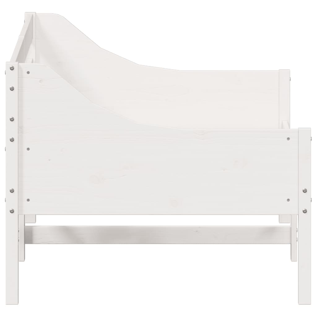 Sofá-cama 90x190 cm madeira de pinho maciça branco