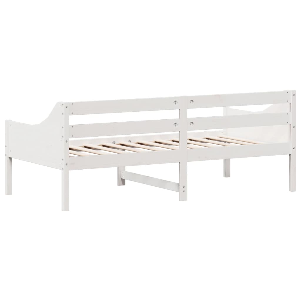 Sofá-cama 90x190 cm madeira de pinho maciça branco