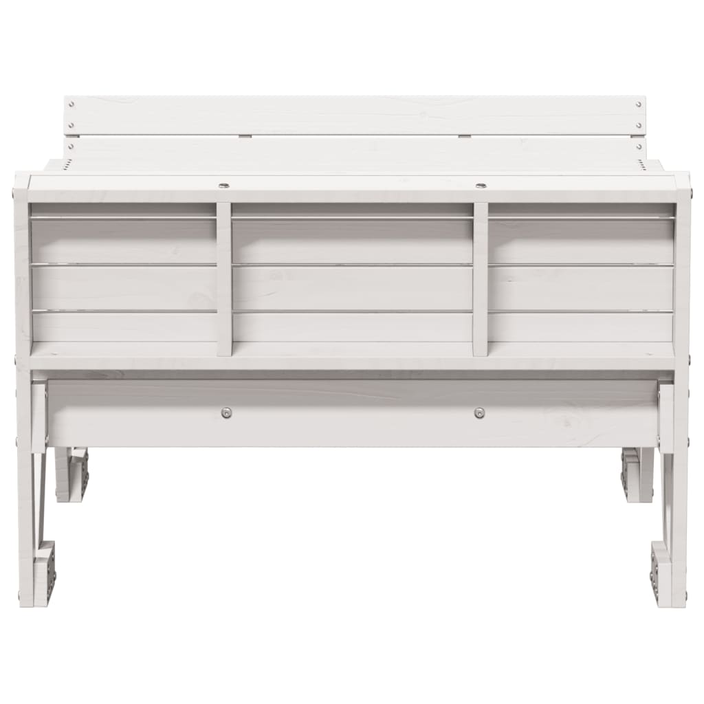 Mesa de piquenique p/ crianças 88x122x58 cm pinho maciço branco