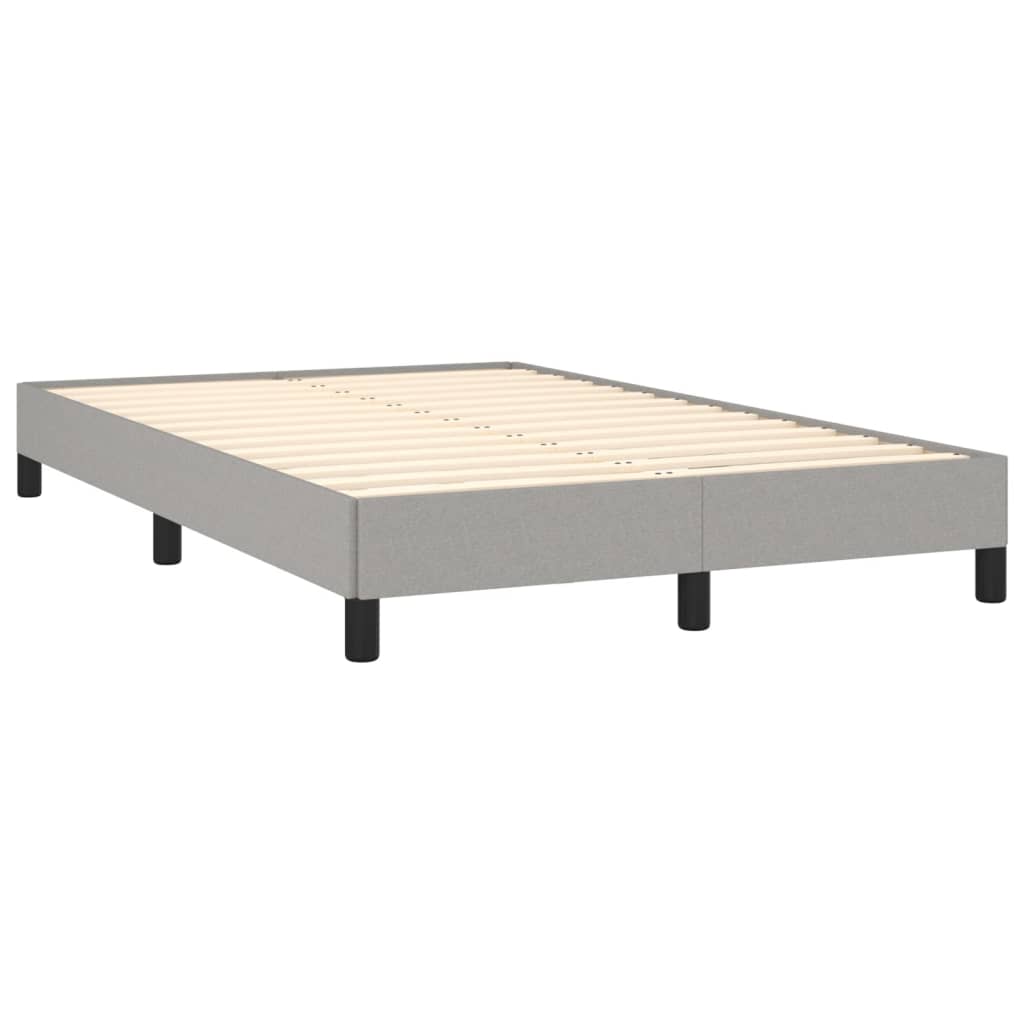 Estrutura de cama 120x190 cm tecido cinzento-claro