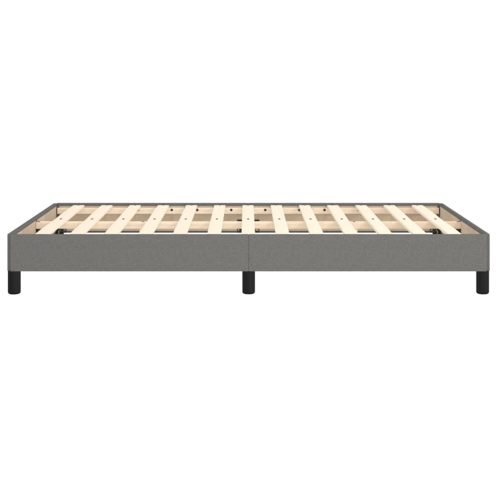 Estrutura de cama 120x190 cm tecido cinzento-escuro