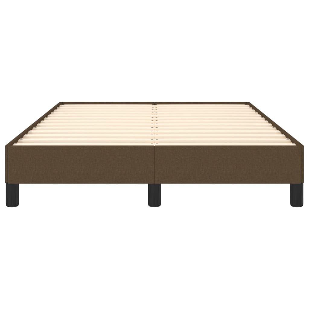 Estrutura de cama 120x190 cm tecido castanho-escuro