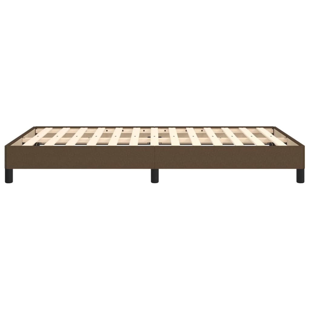 Estrutura de cama 120x190 cm tecido castanho-escuro