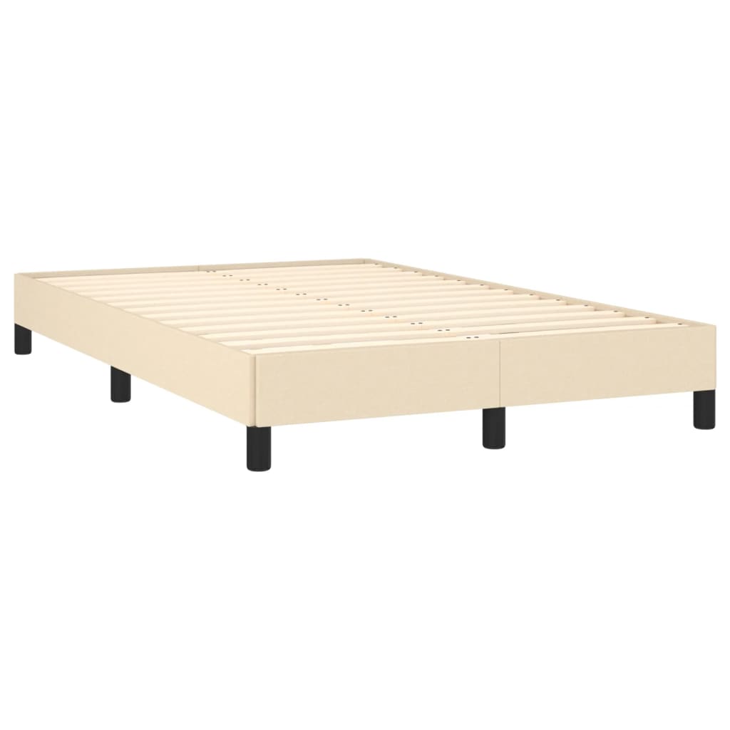 Estrutura de cama 120x190 cm tecido cor creme