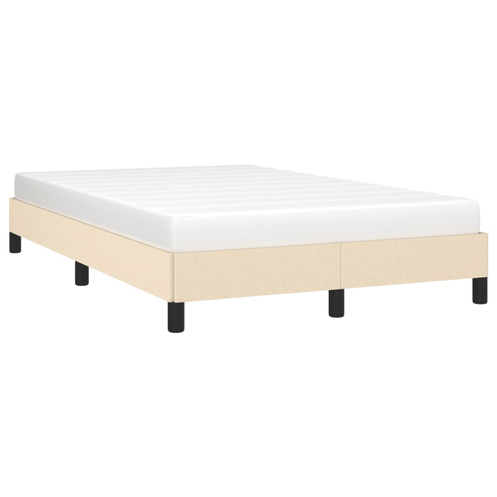 Estrutura de cama 120x190 cm tecido cor creme