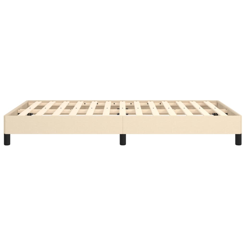 Estrutura de cama 120x190 cm tecido cor creme