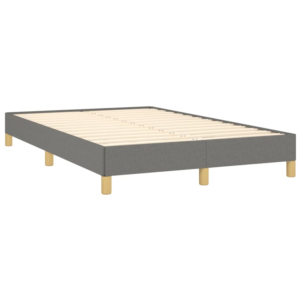 Estrutura de cama 120x190 cm tecido cinzento-escuro