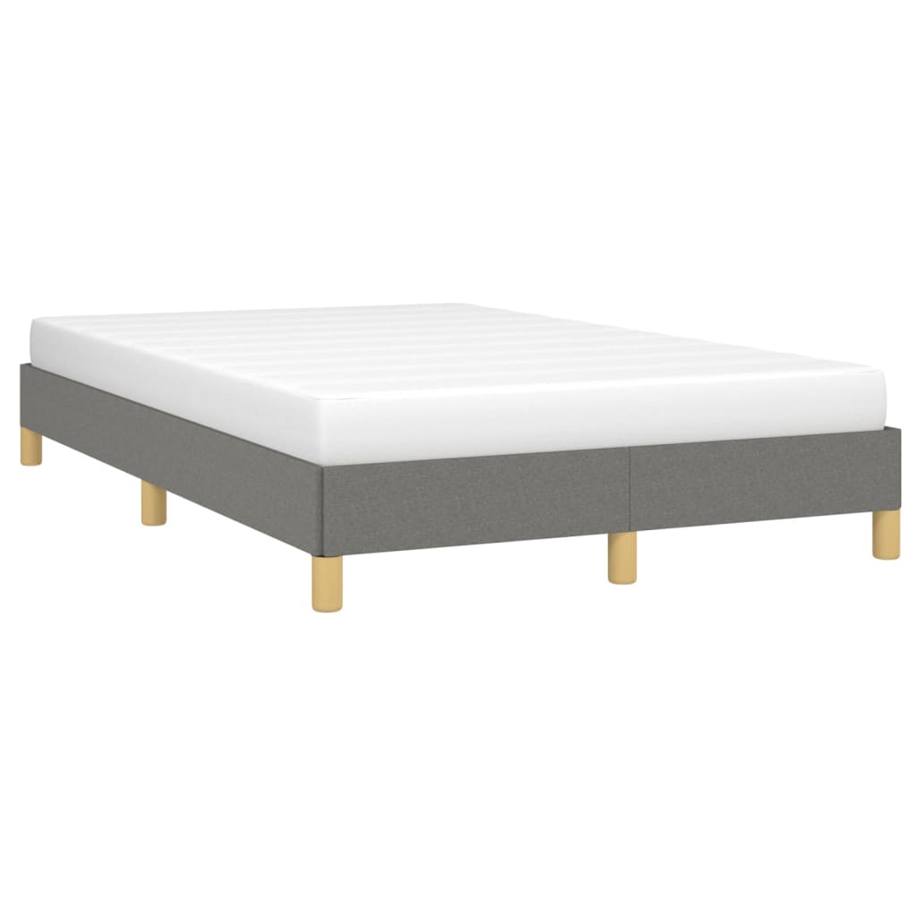 Estrutura de cama 120x190 cm tecido cinzento-escuro