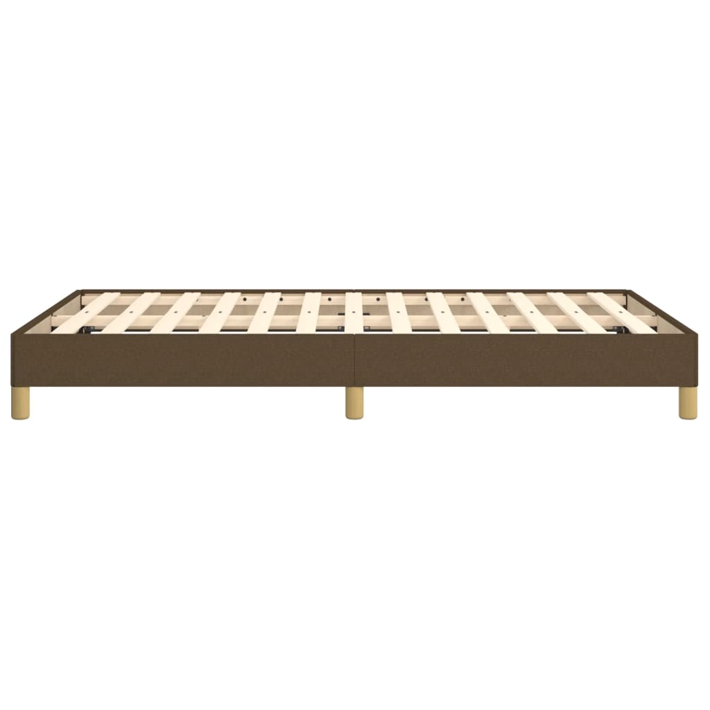 Estrutura de cama 120x190 cm tecido castanho-escuro