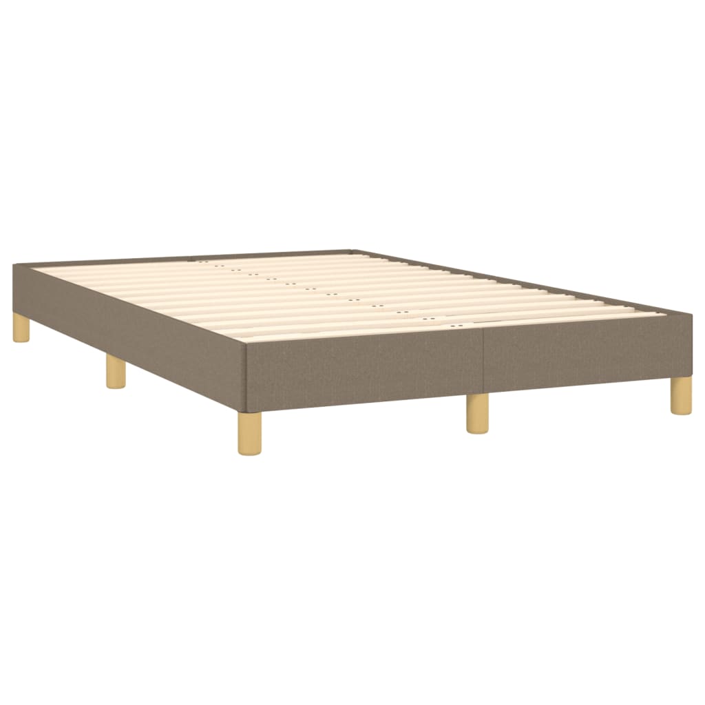 Estrutura de cama 120x190 cm tecido cinzento-acastanhado