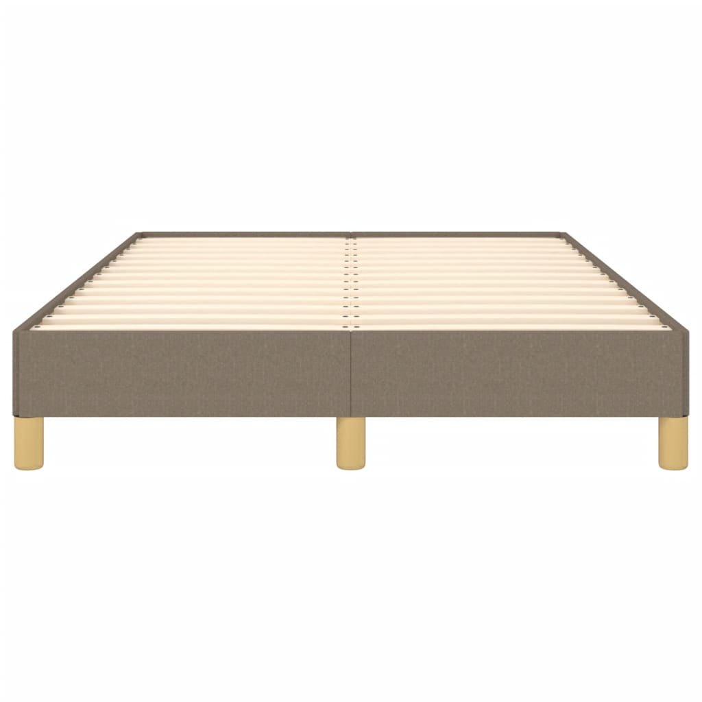 Estrutura de cama 120x190 cm tecido cinzento-acastanhado